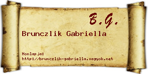 Brunczlik Gabriella névjegykártya